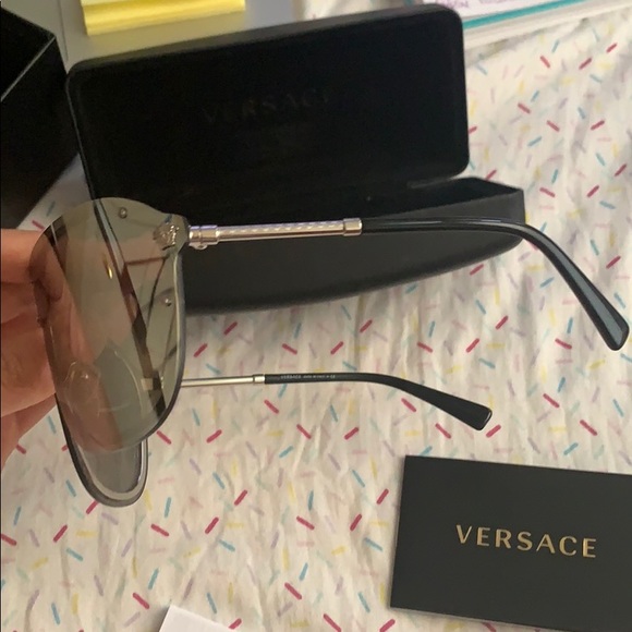 Versace silver mirror sunglasses main image 5
